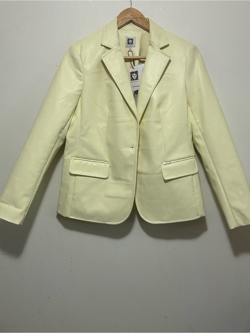 NWT Anne KLIEN lemon yellow blazer